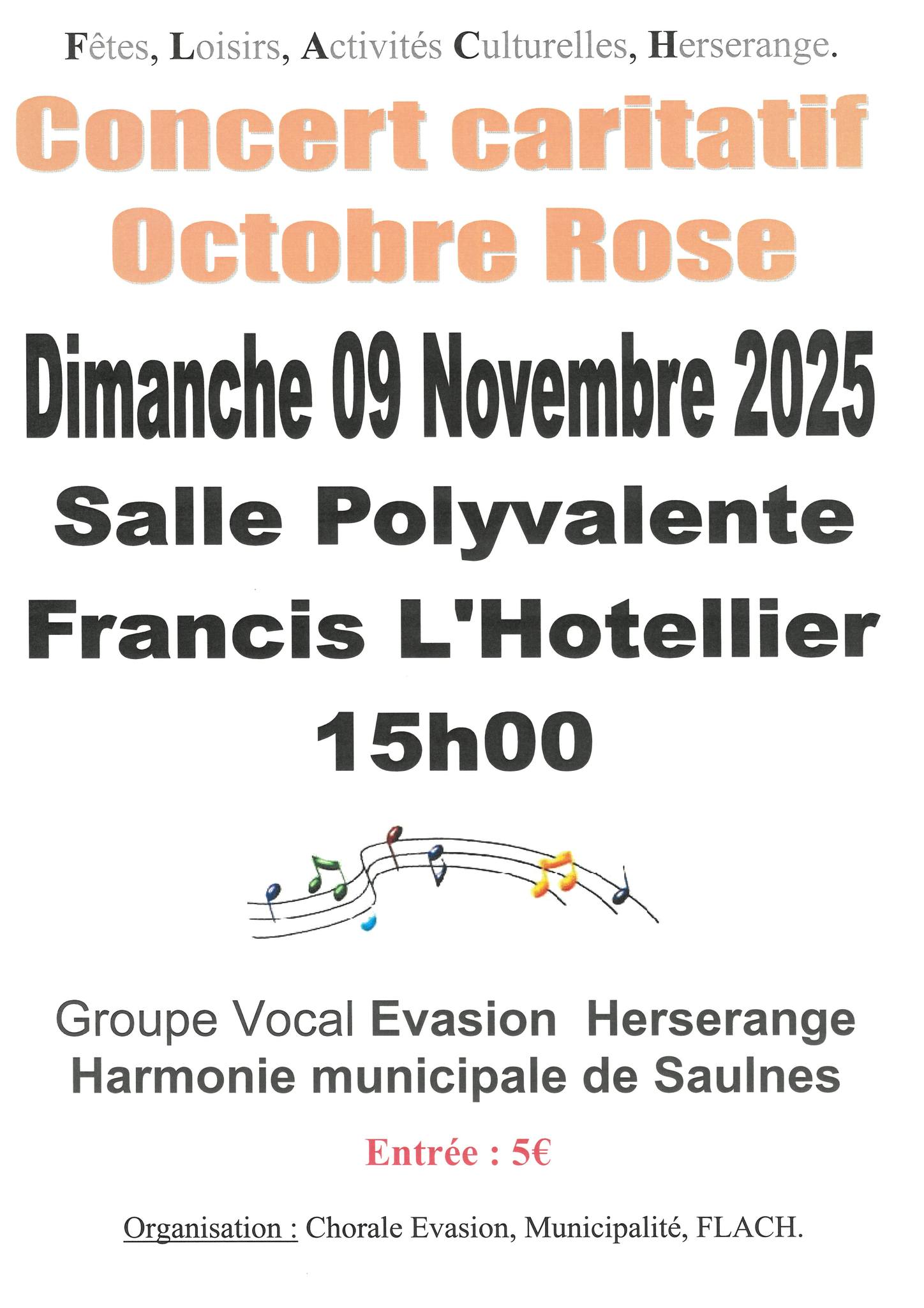 Lire la suite à propos de l’article CONCERT CARITATIF « Octobre Rose »