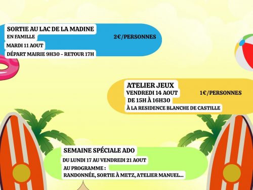 ESPACE DE VIE SOCIALE – PROGRAMME DES ACTIVITES – AOUT 2026