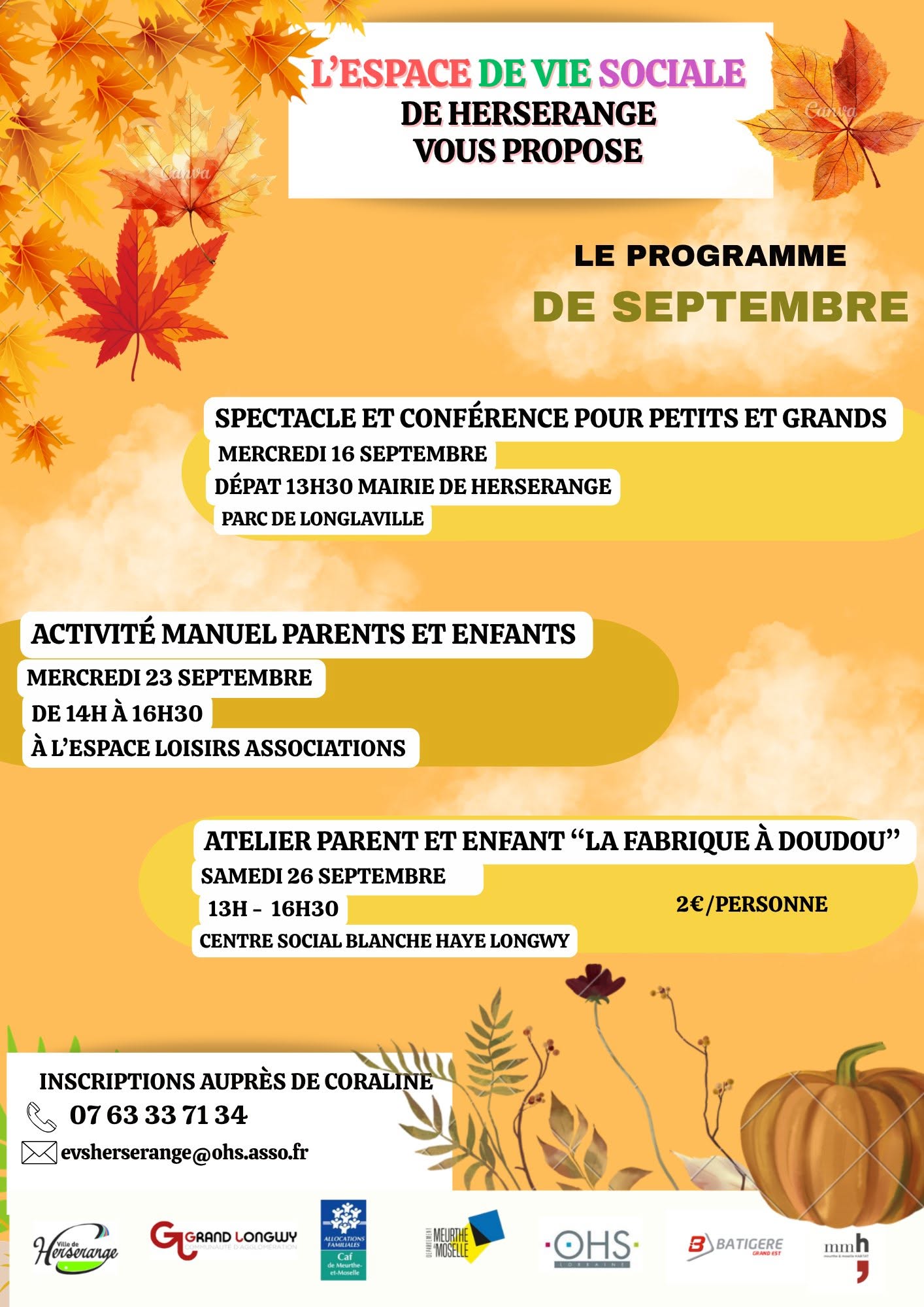 Lire la suite à propos de l’article ESPACE DE VIE SOCIALE – PROGRAMME DES ACTIVITES – SEPTEMBRE2026