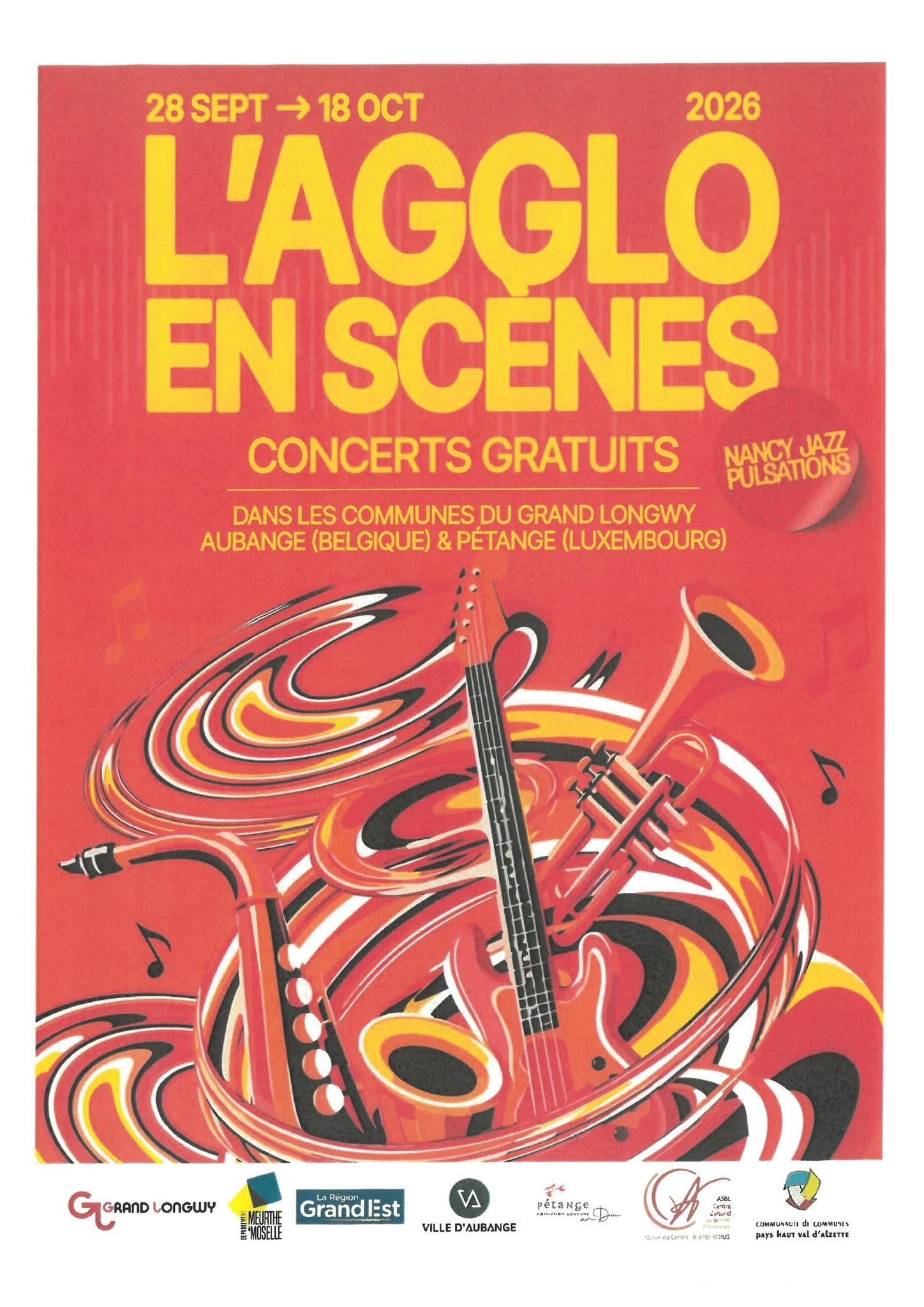 Lire la suite à propos de l’article L&rsquo;Agglo en scène – Concerts gratuits – du 28 septembre au 18 octobre
