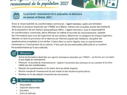 Recensement de la population 2027